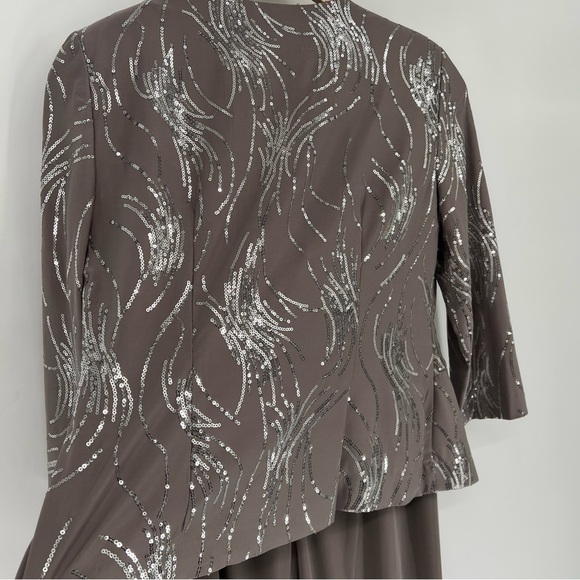 Alex Evenings Sequined A-Line Midi Dress and Jacket - Picture 11 of 16